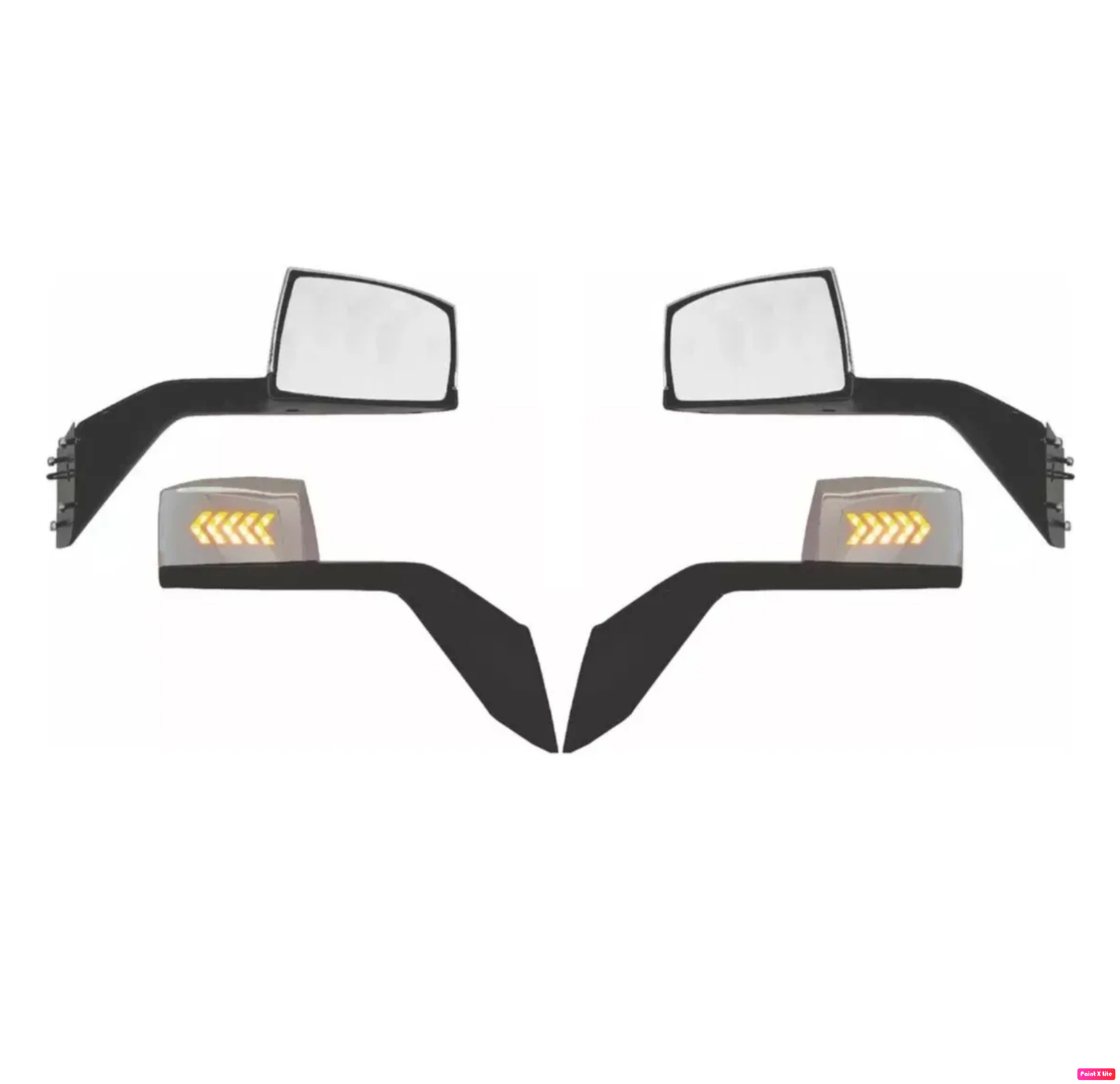 Par De Espejos Cromado Con Led De Cofre Volvo 3ra Vnl 2018-