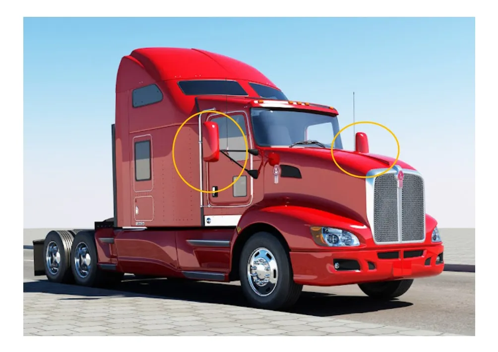 Concha Cubierta Piloto Espejo Negra Kw T660 T600 T370 T800 IZQ - Imagen 4